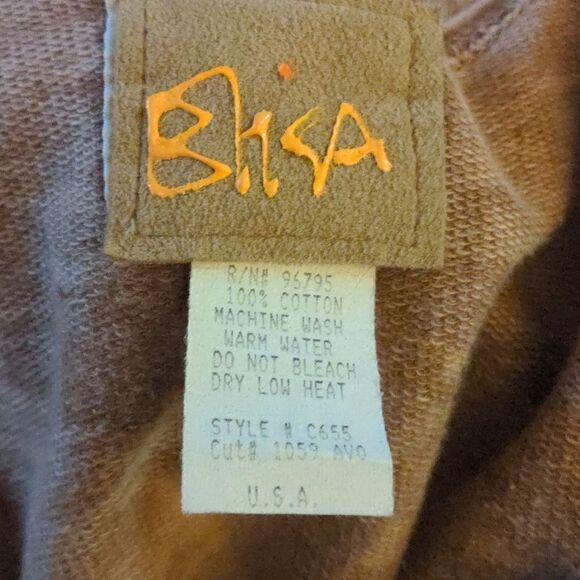 Vintage Elisa boho Western hand painted Long Cotton dress Natural - Picture 3 of 15